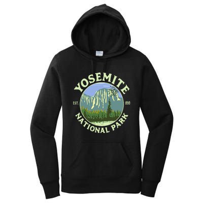 Vintage Yosemite National Park Ca California Hiking Camping Women's Pullover Hoodie