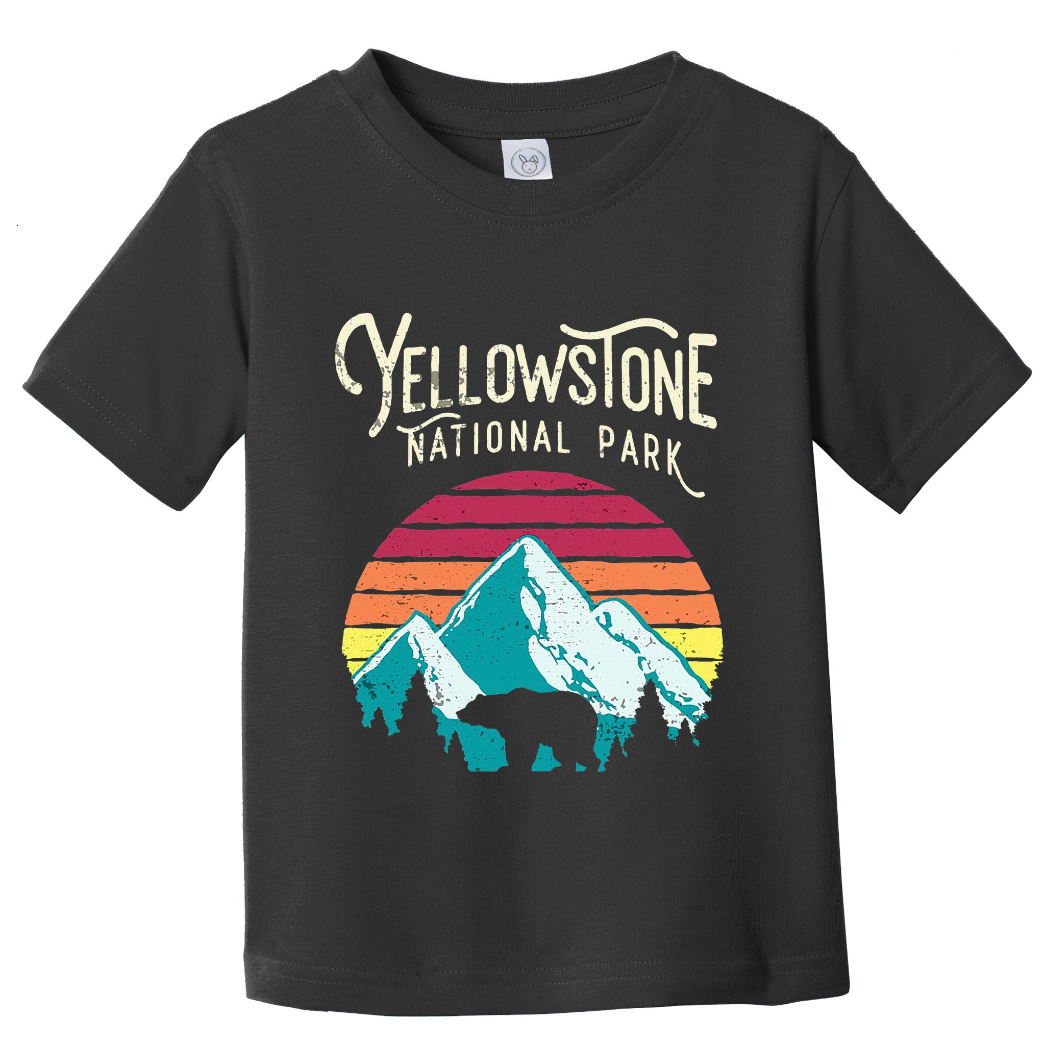 Vintage Yellowstone National Park Wy Mountain Bear Toddler T-Shirt