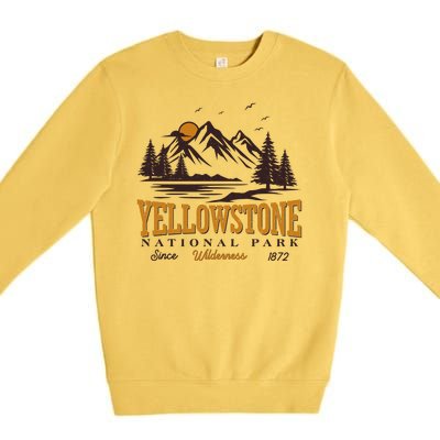 Vintage Yellowstone National Park Wilderness Since 1872 Premium Crewneck Sweatshirt