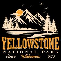 Vintage Yellowstone National Park Wilderness Since 1872 Backpack
