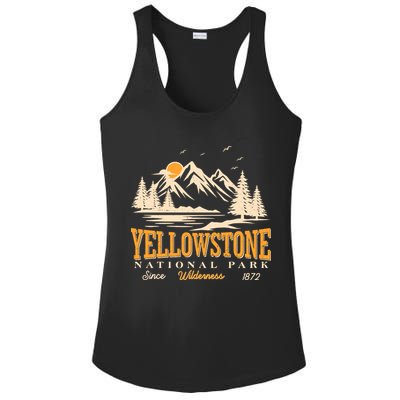 Vintage Yellowstone National Park Wilderness Since 1872 Ladies PosiCharge Competitor Racerback Tank
