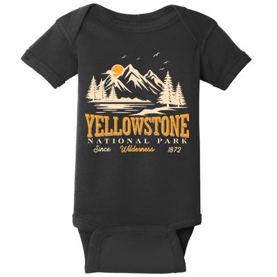Vintage Yellowstone National Park Wilderness Since 1872 Baby Bodysuit