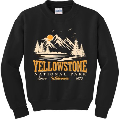 Vintage Yellowstone National Park Wilderness Since 1872 Kids Sweatshirt