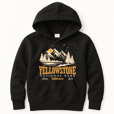 Vintage Yellowstone National Park Wilderness Since 1872 Kids Hoodie