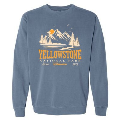 Vintage Yellowstone National Park Wilderness Since 1872 Garment-Dyed Sweatshirt