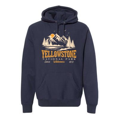 Vintage Yellowstone National Park Wilderness Since 1872 Premium Hoodie