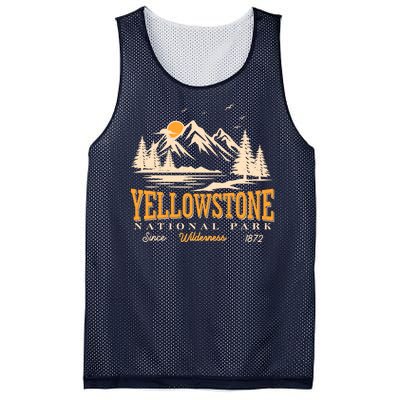 Vintage Yellowstone National Park Wilderness Since 1872 Mesh Reversible Basketball Jersey Tank