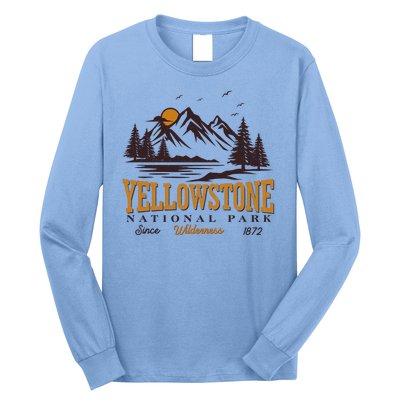 Vintage Yellowstone National Park Wilderness Since 1872 Long Sleeve Shirt