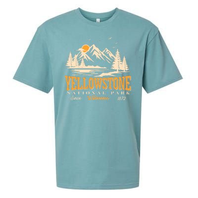 Vintage Yellowstone National Park Wilderness Since 1872 Sueded Cloud Jersey T-Shirt