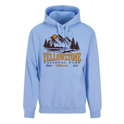 Vintage Yellowstone National Park Wilderness Since 1872 Unisex Surf Hoodie