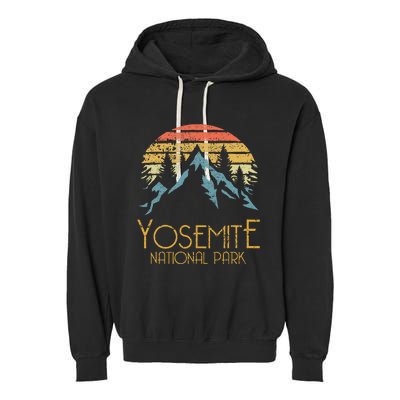 Vintage Yosemite National Park California Garment-Dyed Fleece Hoodie