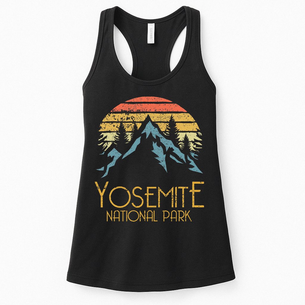 Vintage Yosemite National Park California Womens Tank Top