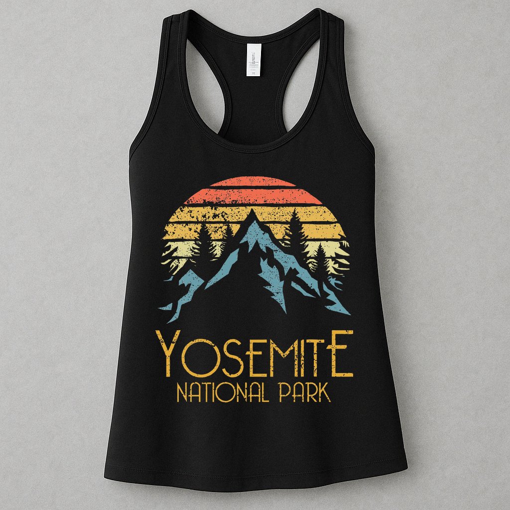 Vintage Yosemite National Park California Womens Tank Top