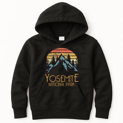 Vintage Yosemite National Park California Kids Hoodie