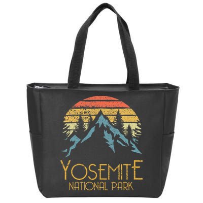 Vintage Yosemite National Park California Zip Tote Bag