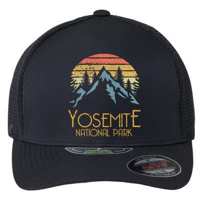 Vintage Yosemite National Park California Gift Flexfit Unipanel Trucker Cap