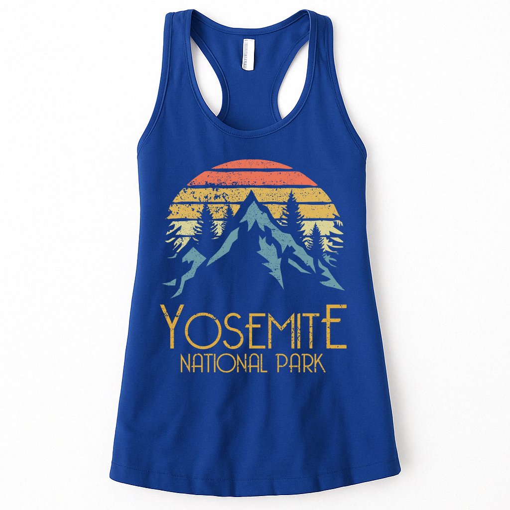 Vintage Yosemite National Park California Gift Womens Tank Top