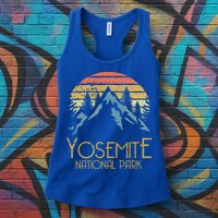 Vintage Yosemite National Park California Gift Womens Tank Top