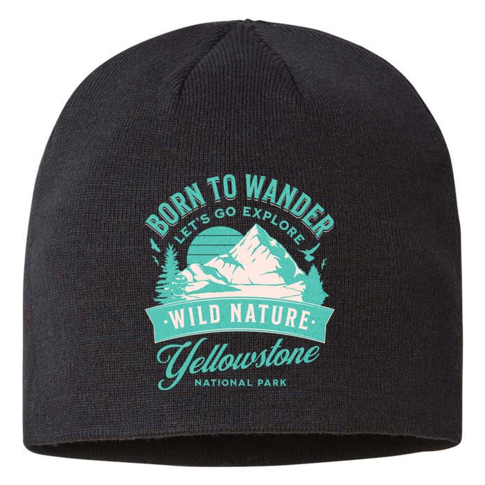 Vintage Yellowstone National Park Born To Wander Sustainable Beanie