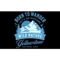 Vintage Yellowstone National Park Born To Wander Bumper Sticker