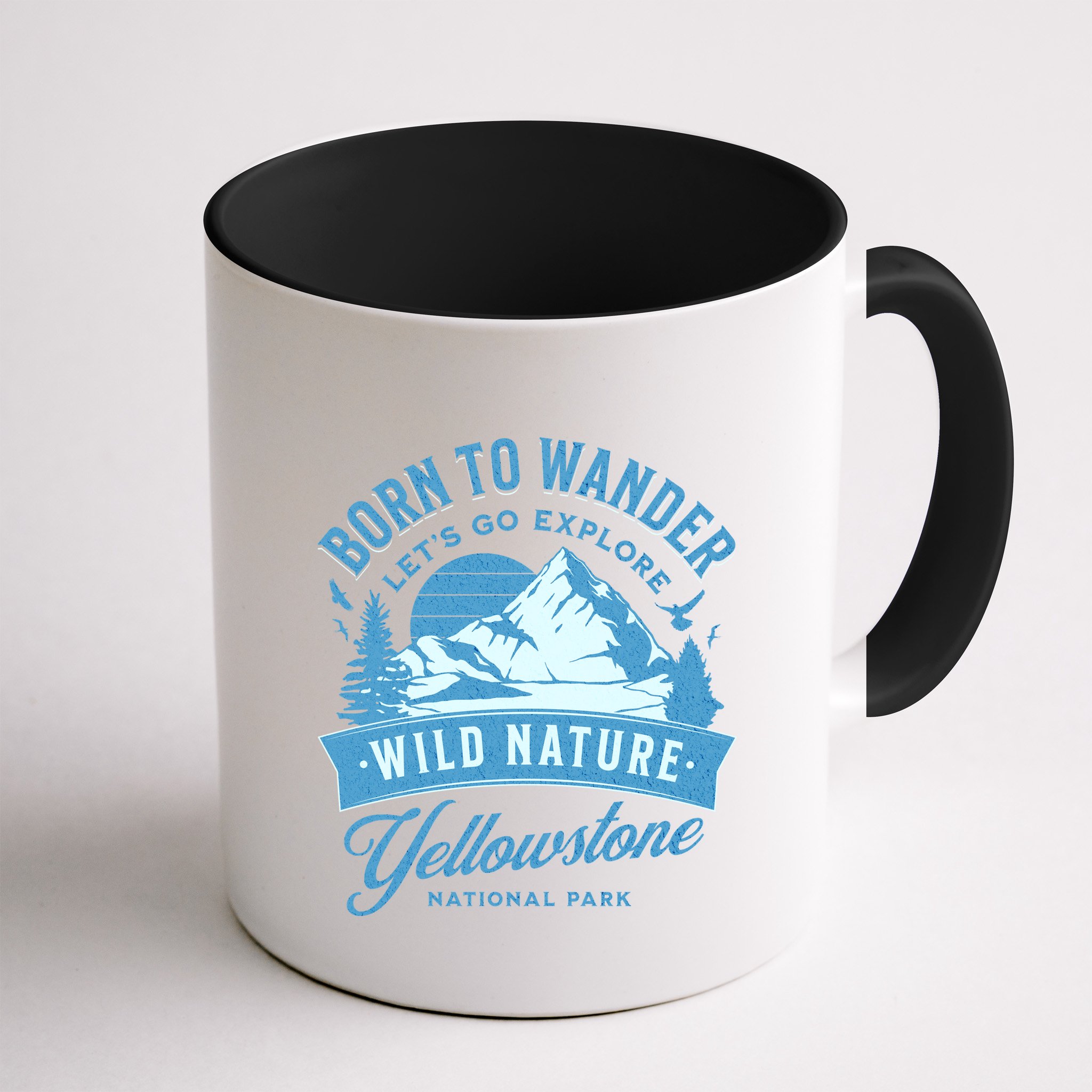 Vintage Yellowstone National Park Born To Wander Mug