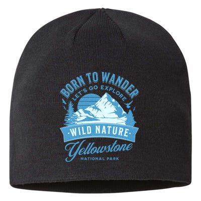 Vintage Yellowstone National Park Born To Wander Sustainable Beanie