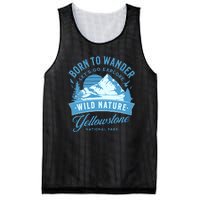 Vintage Yellowstone National Park Born To Wander Mesh Reversible Basketball Jersey Tank