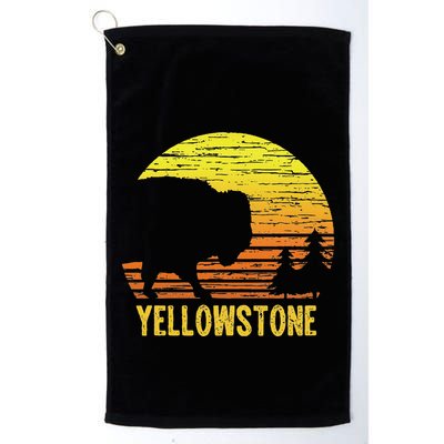 Vintage Yellowstone National Park Retro Travel Gift Golf Towel