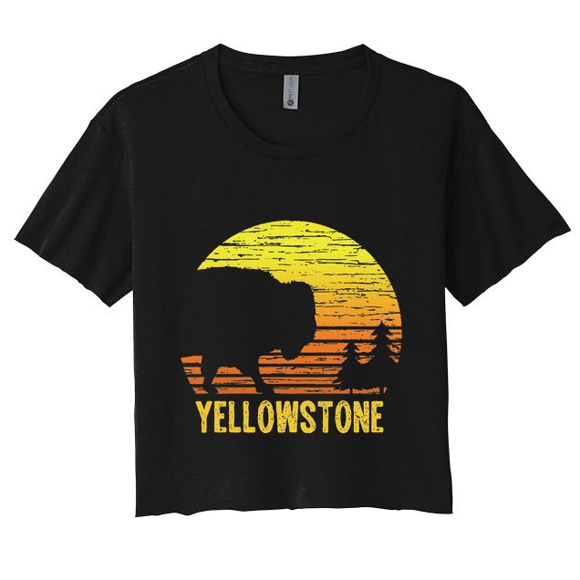 Vintage Yellowstone National Park Retro Travel Gift Crop Top