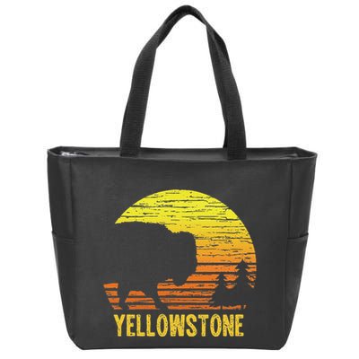 Vintage Yellowstone National Park Retro Travel Gift Zip Tote Bag