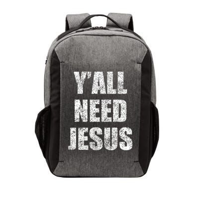 Vintage Y'All Need Jesus Christian Religion Gift Vector Backpack