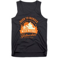 Vintage Yellowstone National Park Born To Wander Tank Top