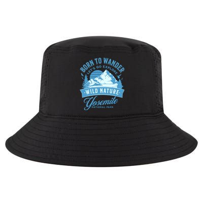 Vintage Yosemite National Park Born To Wander Cool Comfort Performance Bucket Hat