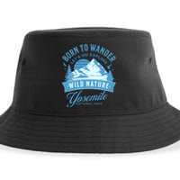 Vintage Yosemite National Park Born To Wander Sustainable Bucket Hat