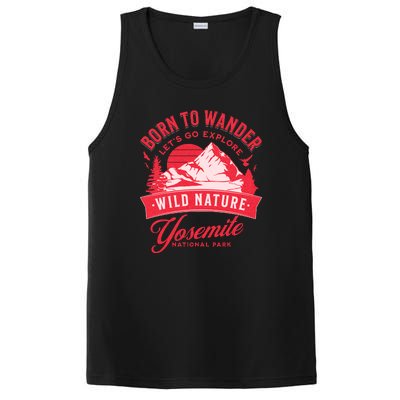 Vintage Yosemite National Park Born To Wander PosiCharge Competitor Tank