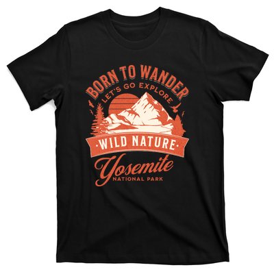 Vintage Yosemite National Park Born To Wander T-Shirt