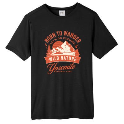 Vintage Yosemite National Park Born To Wander Tall Fusion ChromaSoft Performance T-Shirt