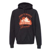 Vintage Yosemite National Park Born To Wander Premium Hoodie