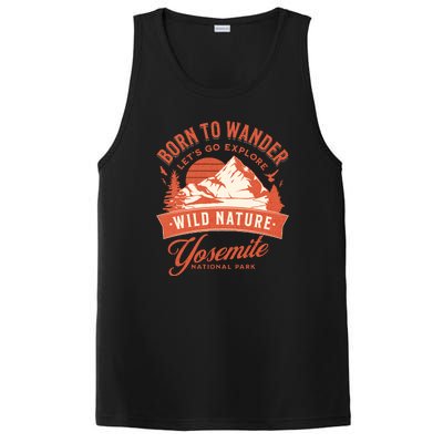 Vintage Yosemite National Park Born To Wander PosiCharge Competitor Tank