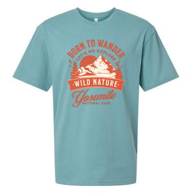 Vintage Yosemite National Park Born To Wander Sueded Cloud Jersey T-Shirt