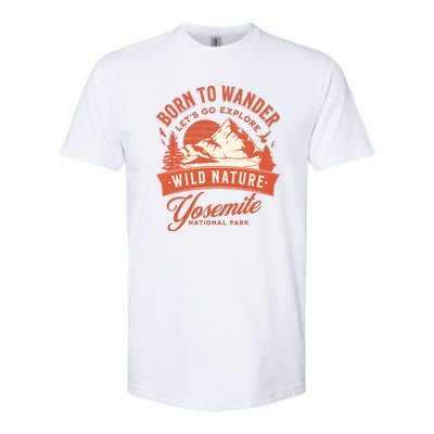 Vintage Yosemite National Park Born To Wander Softstyle CVC T-Shirt