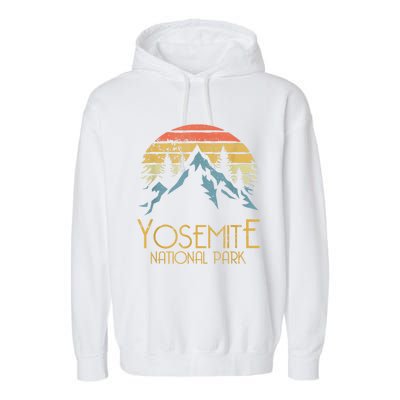 Vintage Yosemite National Park California Gift Garment-Dyed Fleece Hoodie