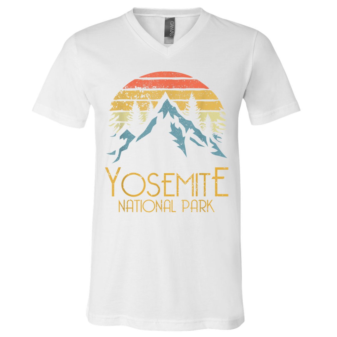 Vintage Yosemite National Park California Gift V-Neck T-Shirt