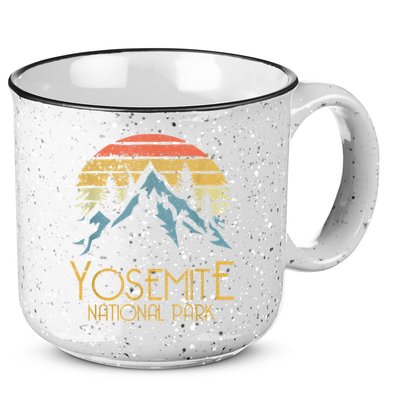 Vintage Yosemite National Park California Gift 15oz Campfire Ceramic Mug