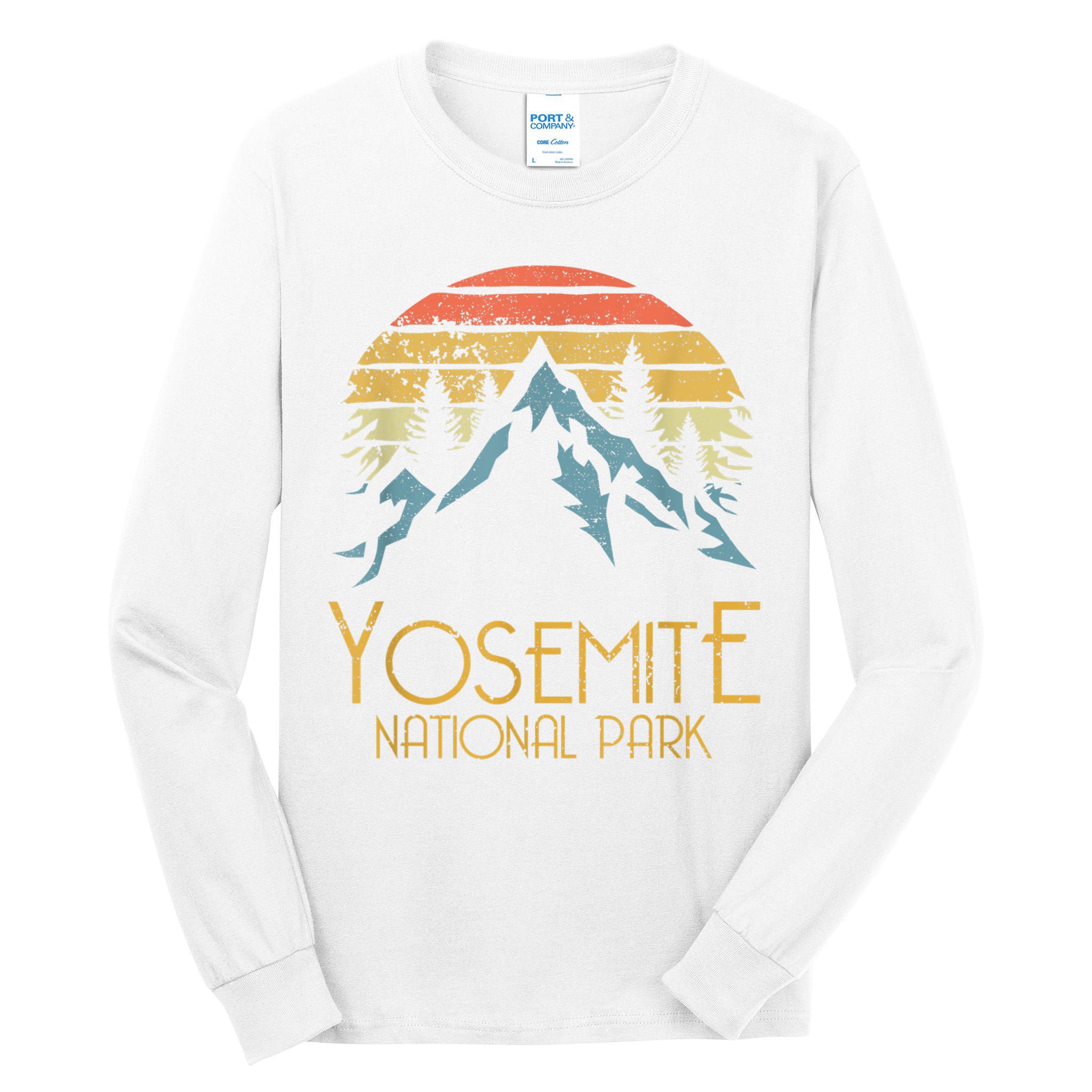 Vintage Yosemite National Park California Gift Tall Long Sleeve T-Shirt