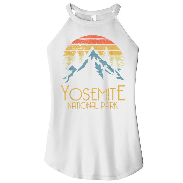 Vintage Yosemite National Park California Gift Women's Perfect Tri Rocker Tank
