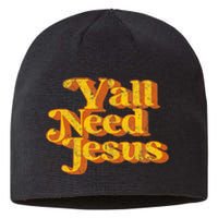 Vintage YAll Need Jesus Funny Christian Country Retro 70S Sustainable Beanie