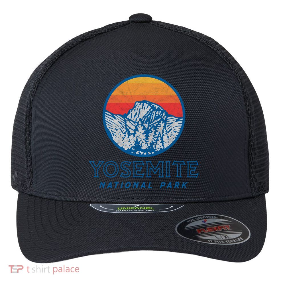 Vintage Yosemite National Park Eighties Graphic Badge Cool Gift Flexfit Unipanel Trucker Cap