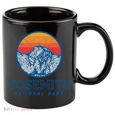 Vintage Yosemite National Park Eighties Graphic Badge Cool Gift 11oz C Handle Ceramic Mug