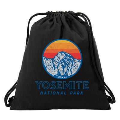 Vintage Yosemite National Park Eighties Graphic Badge Cool Gift Drawstring Bag